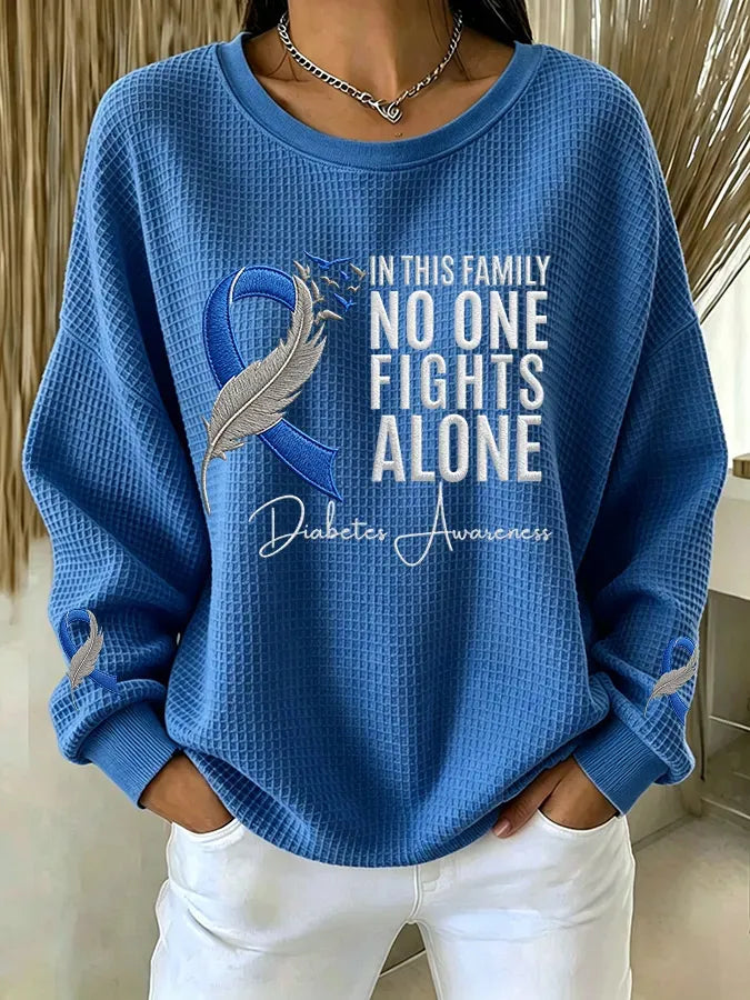 Women'S Diabetes Waffle Sweatshirt