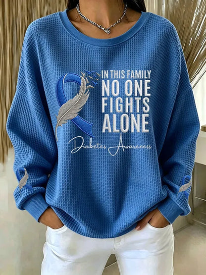 Women'S Diabetes Waffle Sweatshirt