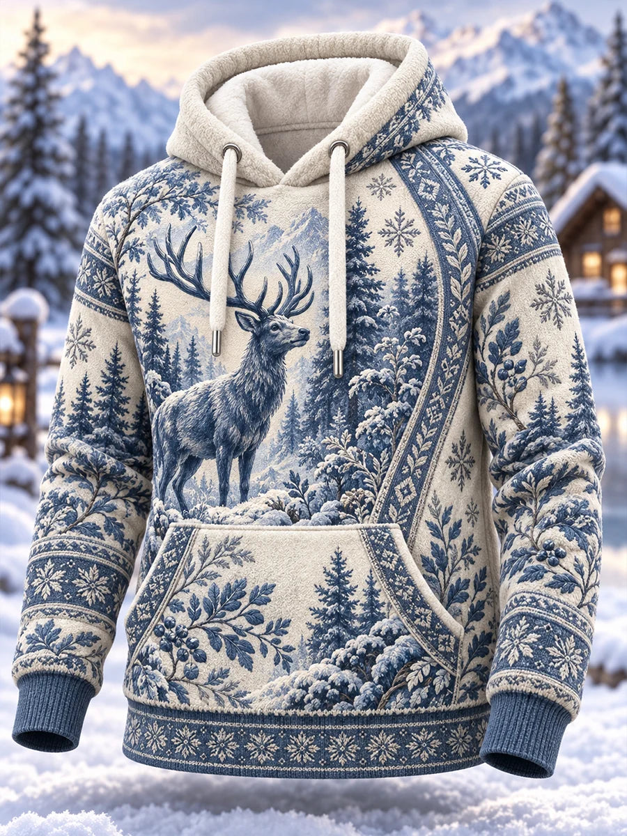 Men's Nordic Forest Animal Hoodie
