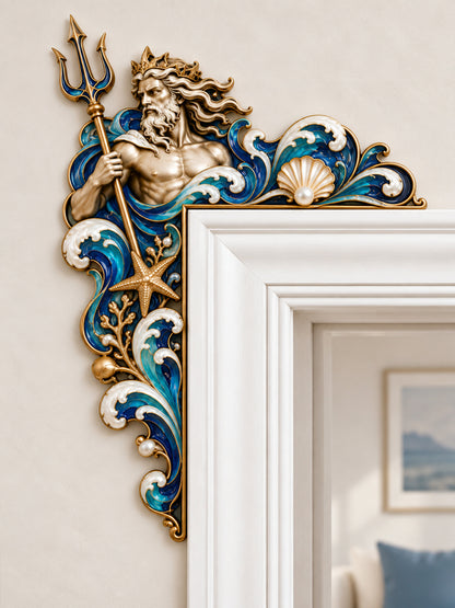 Ocean King Poseidon Art Door Corner Decor