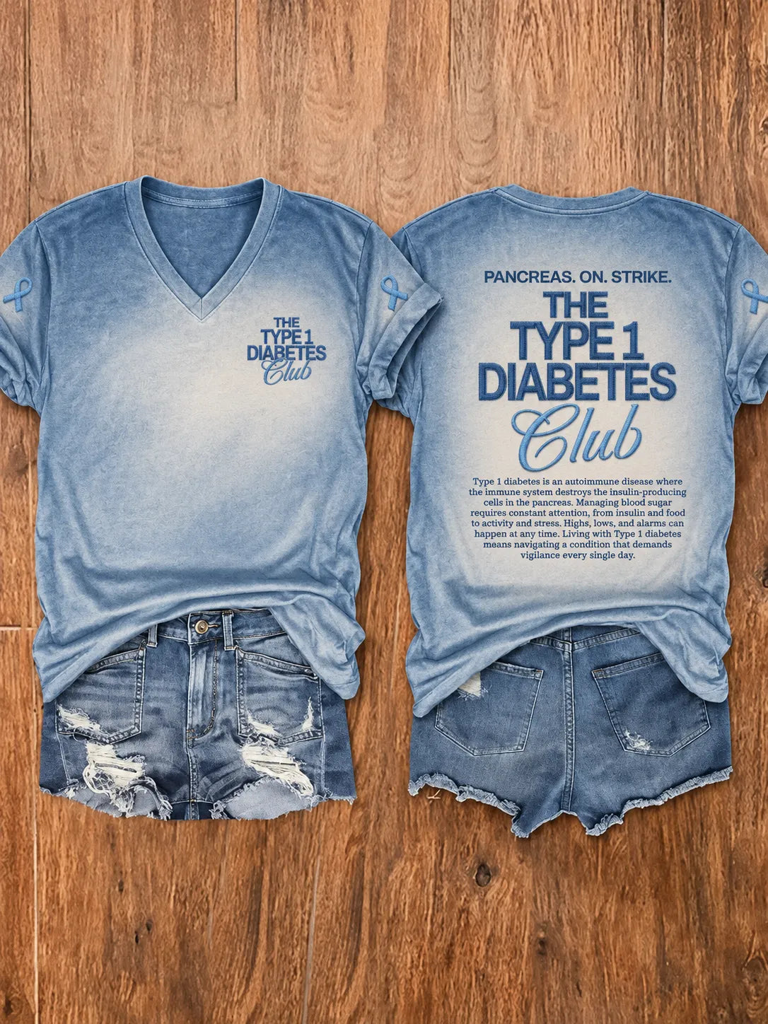 Women'S Diabetes Awareness Print T-Shirt
