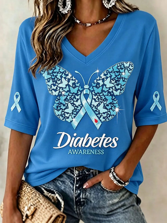 Women's Diabetes Awareness T-Shirt