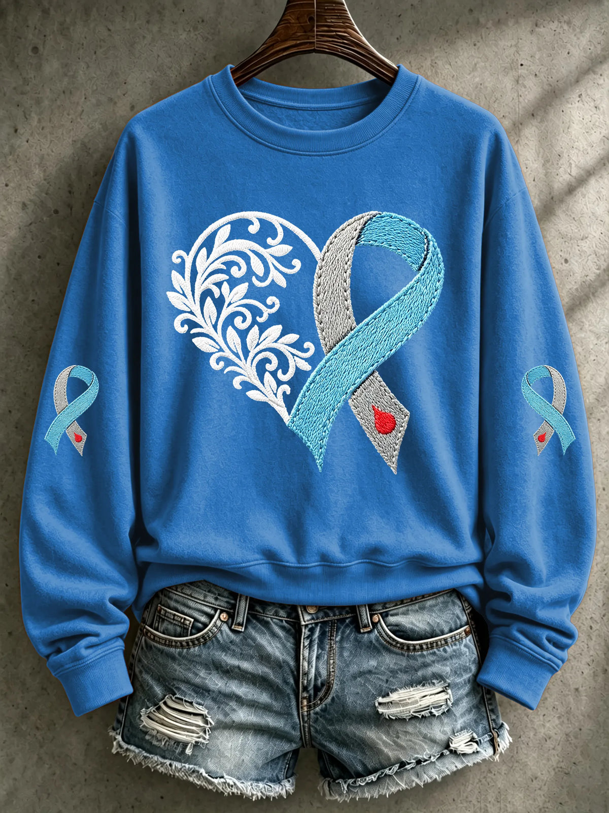 Women's Casual Printed Long-Sleeve Sweatshirt