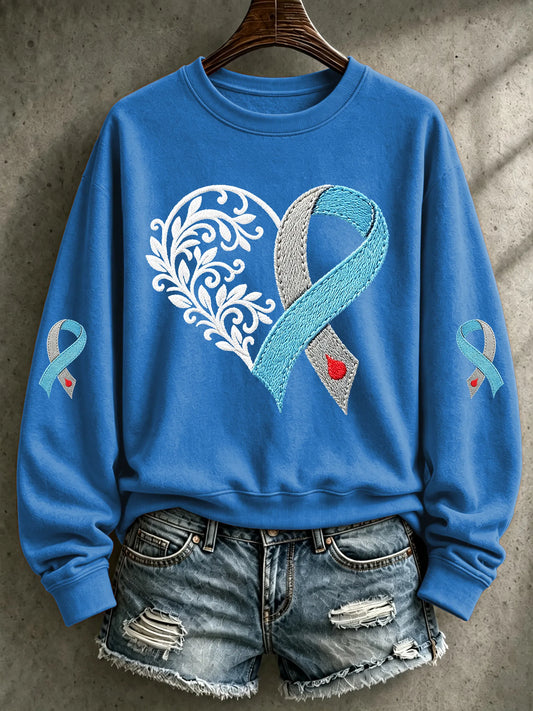 Women's Casual Printed Long-Sleeve Sweatshirt