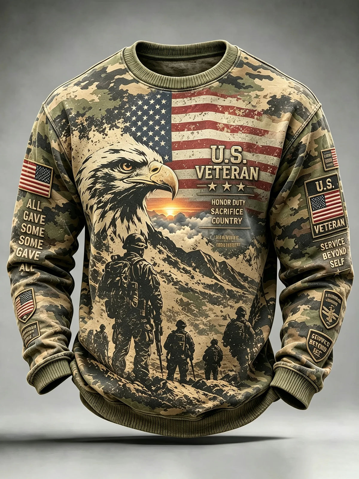 🎖️Men's Veterans Day Theme Printed Sweatshirt