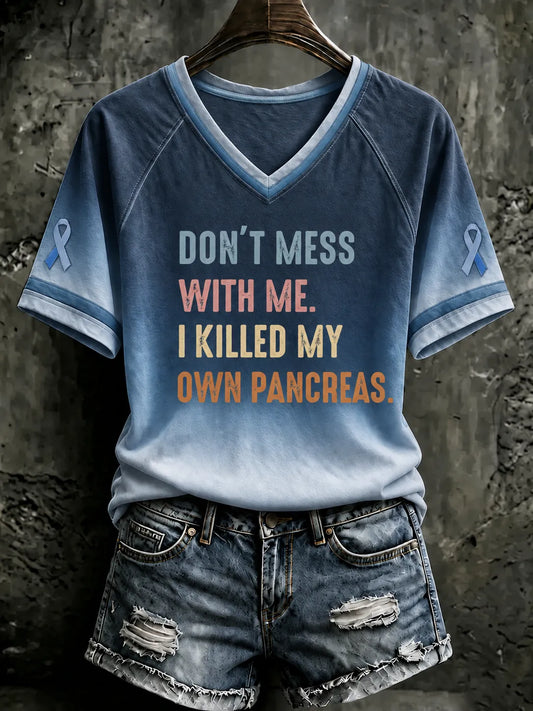 Women'S Diabetes Awareness Print T-Shirt
