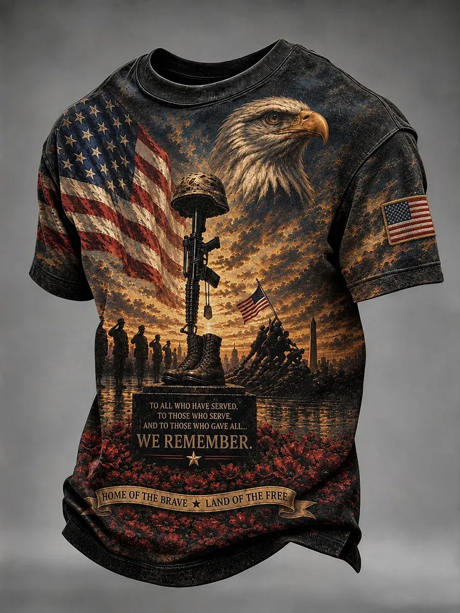 🎖️Men's Veterans Day Printed Casual T-Shirt