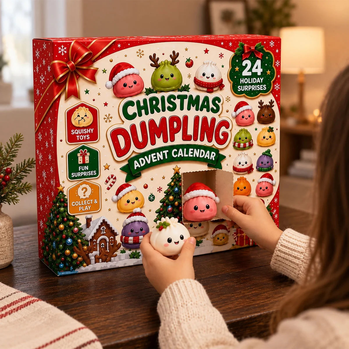 2026 Christmas Dumpling Advent Calendar, 24-Day Countdown • Twenty Four Days Of Squishy - Dumpling Advent Calendar
