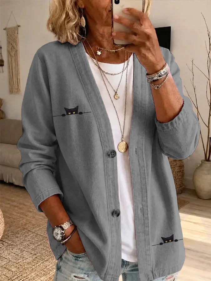 Women's Casual Printed Cardigan