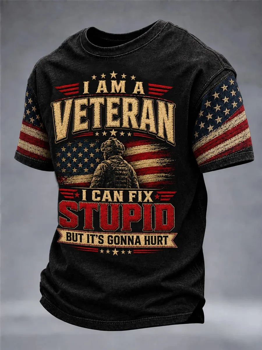 🎖️Men's Veterans Day Printed Casual T-Shirt