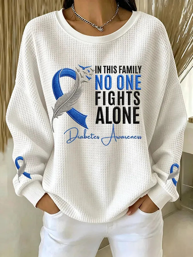 Women'S Diabetes Waffle Sweatshirt