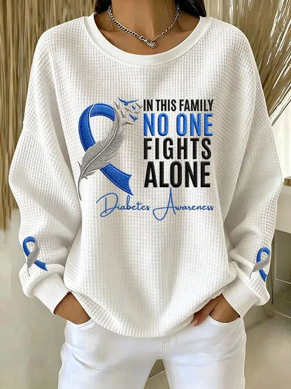 Women'S Diabetes Waffle Sweatshirt