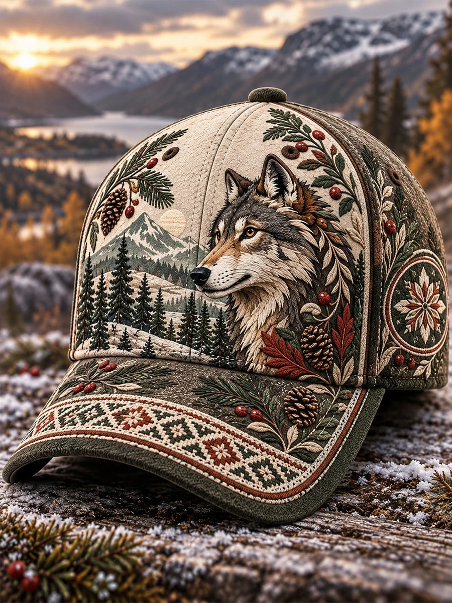 Unisex Nordic Forest Animals Hat