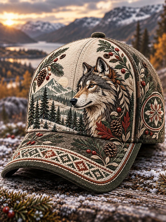 Unisex Nordic Forest Animals Hat