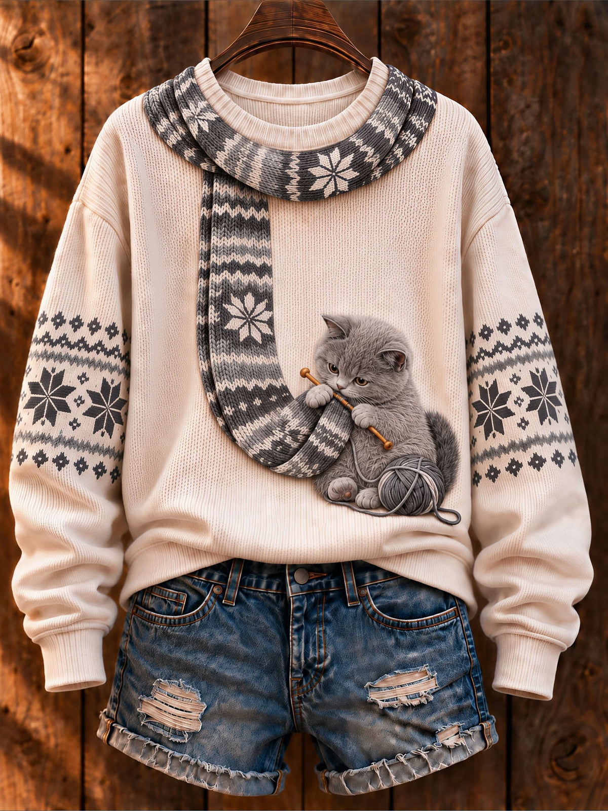 Women's Animal Print Sweatshirt