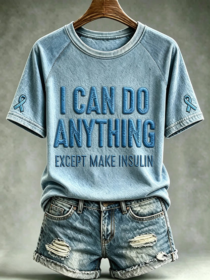 Women's Diabetes Awareness Graphic Casual Top