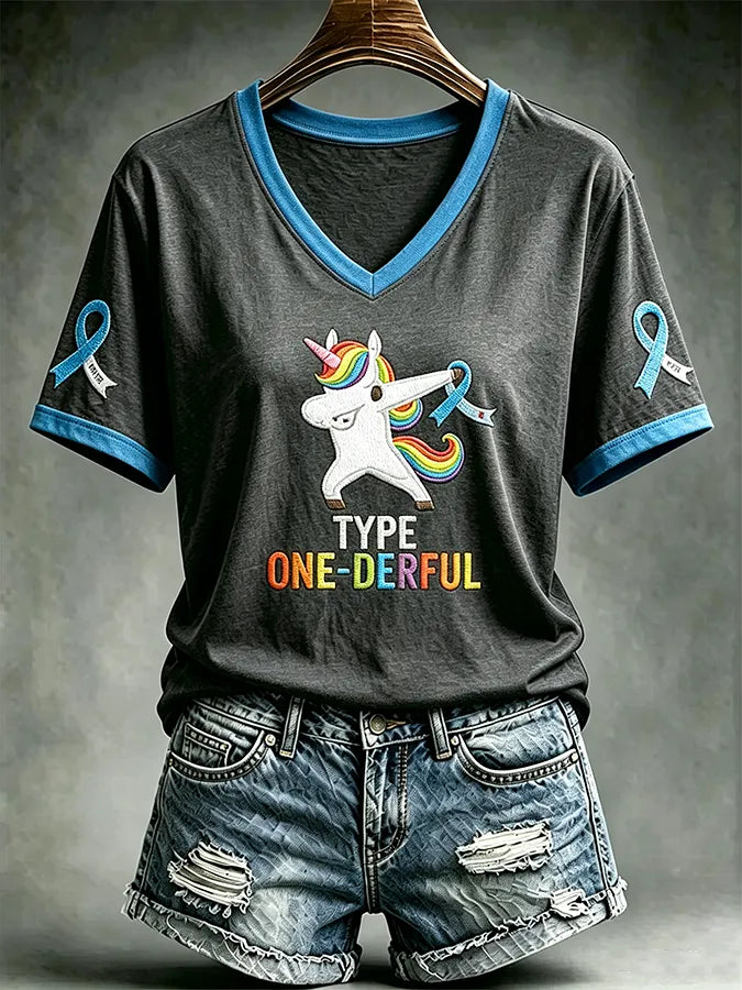 Women's Diabetes Awareness Print Top