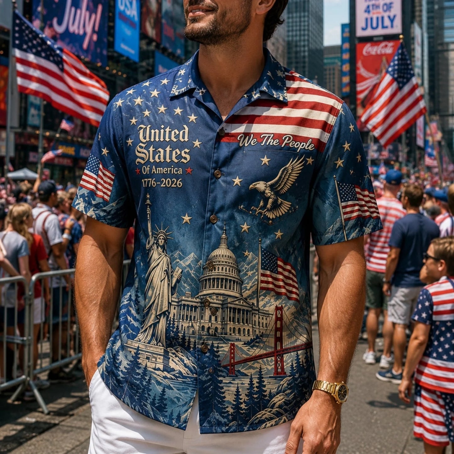 Land Of The Free Hawaiian Shirt - Personalized_yyth