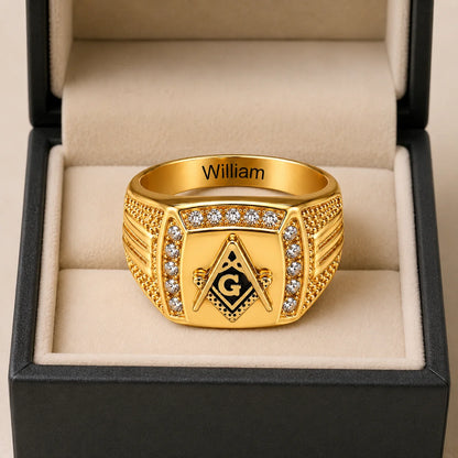 Custom Masonic Ring - Personalized Freemason Gifts For Men - A Symbol That Sets You Apart