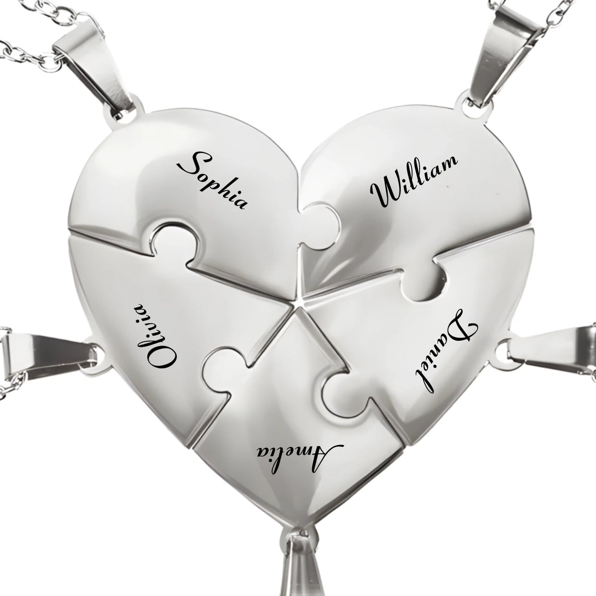 Pieces of Us™ – Personalized Family Puzzle Necklace (4)