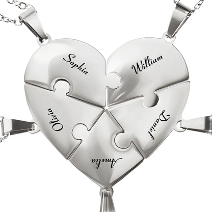 Pieces of Us™ – Personalized Family Puzzle Necklace (4)