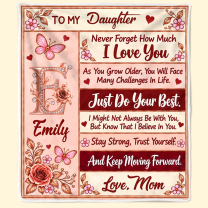 Custom Name Just Do Your Best Gifts for Daughter and Granddaughter - Personalized Blanket