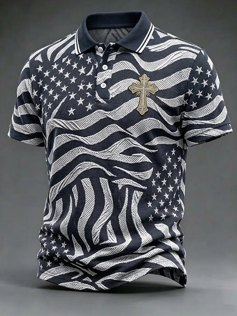 🎖️Men's U.S Veterans Day Short-Sleeve Polo Shirt