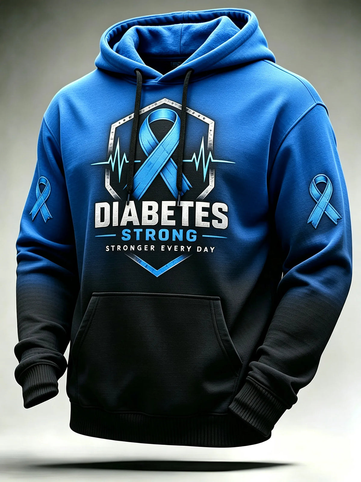 Men's Diabetes Awareness Print Hoodie