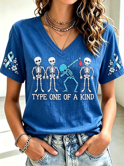 Women's Diabetes Awareness Print Top
