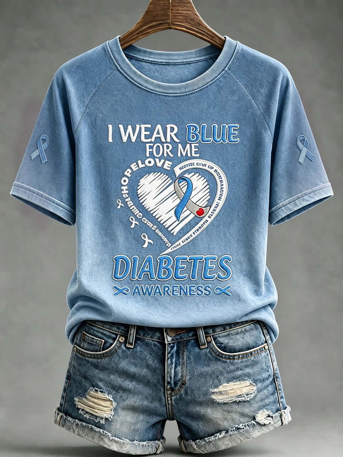 Women's Diabetes Awareness Graphic Casual Top