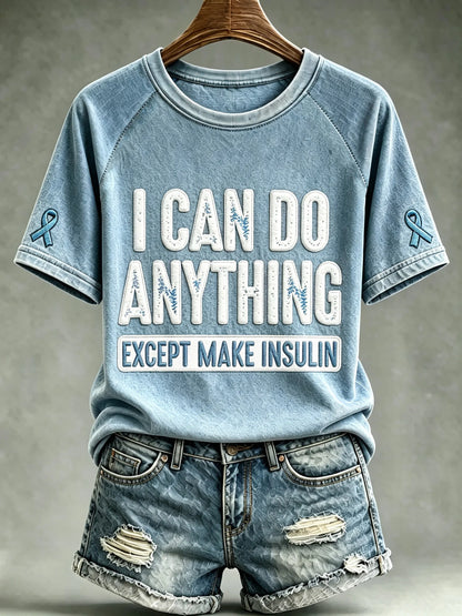 Women's Diabetes Awareness Graphic Casual Top