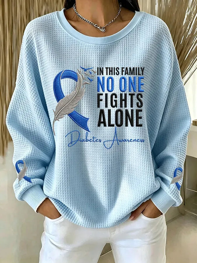 Women'S Diabetes Waffle Sweatshirt