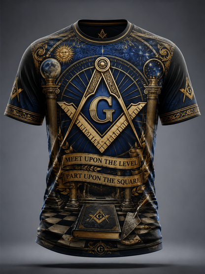 Freemason All-Over Print T-Shirt - Masonic Gifts For Men, Lodge Brothers & Members - Brotherhood & Tradition