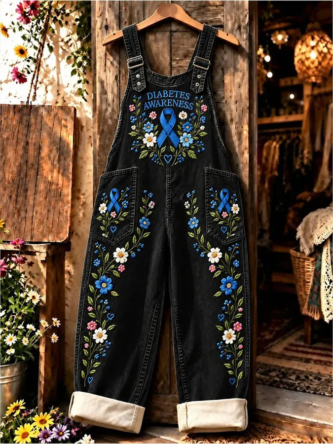 Women's Casual Printed Overalls
