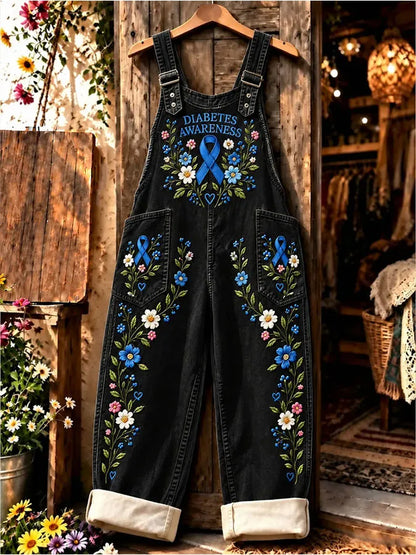 Women's Casual Printed Overalls