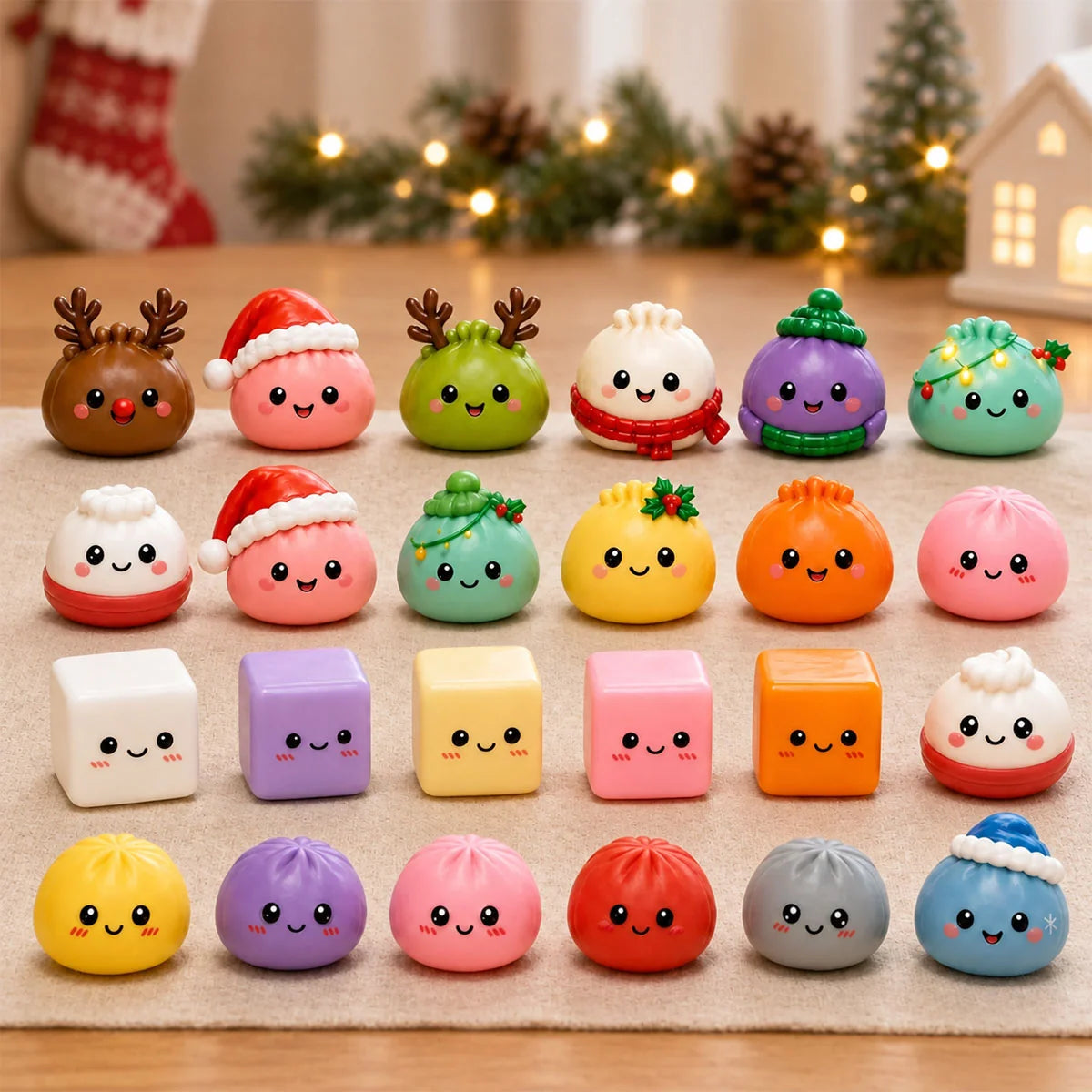 2026 Christmas Dumpling Advent Calendar, 24-Day Countdown • Twenty Four Days Of Squishy - Dumpling Advent Calendar