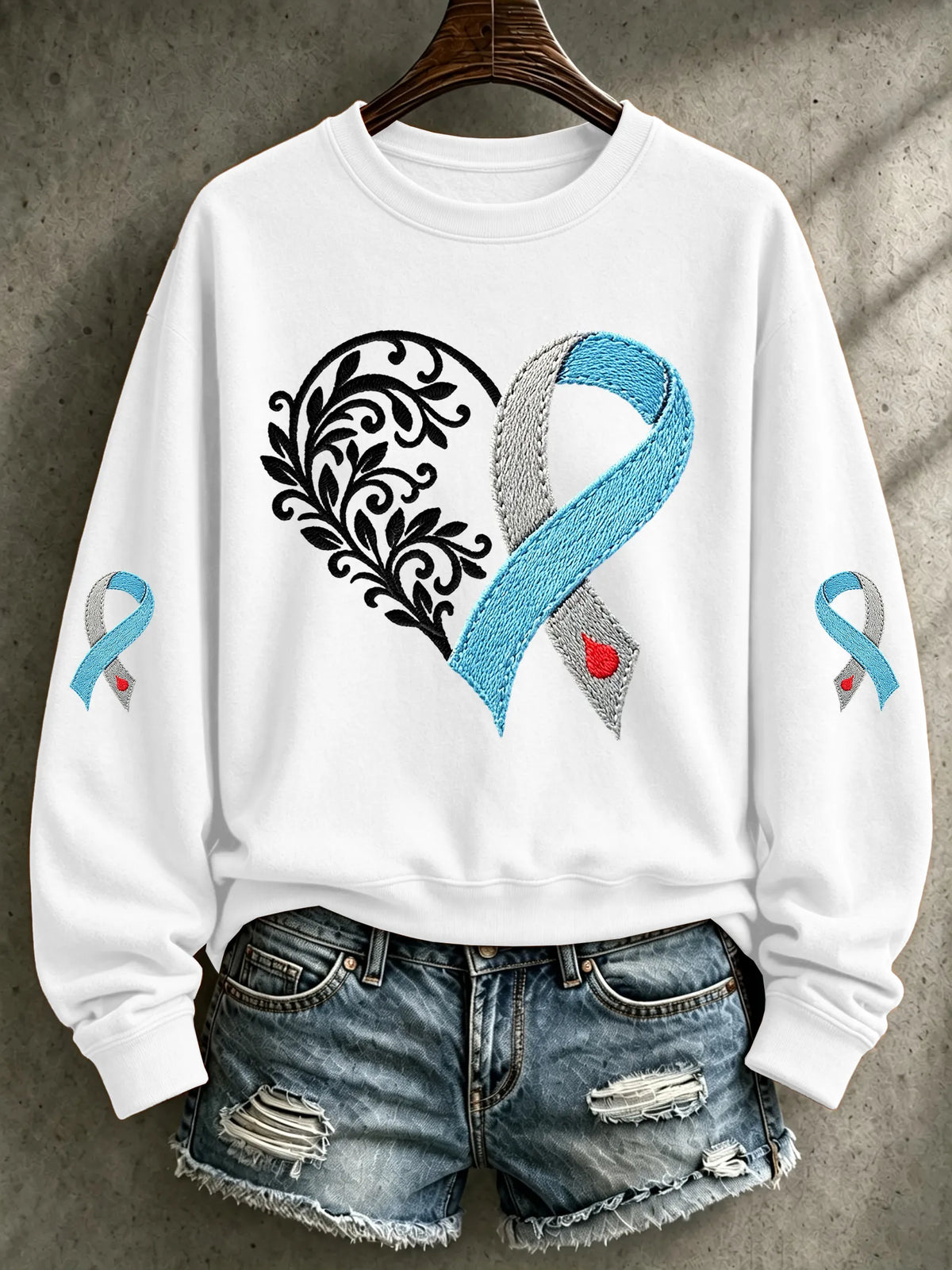 Women's Casual Printed Long-Sleeve Sweatshirt