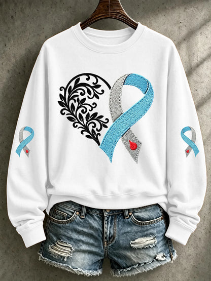 Women's Casual Printed Long-Sleeve Sweatshirt