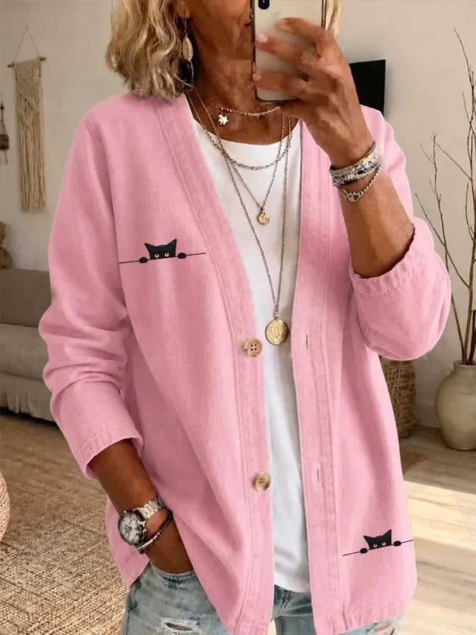 Women's Casual Printed Cardigan