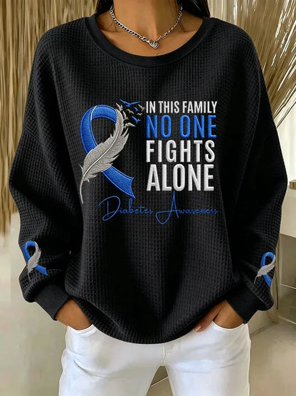 Women'S Diabetes Waffle Sweatshirt