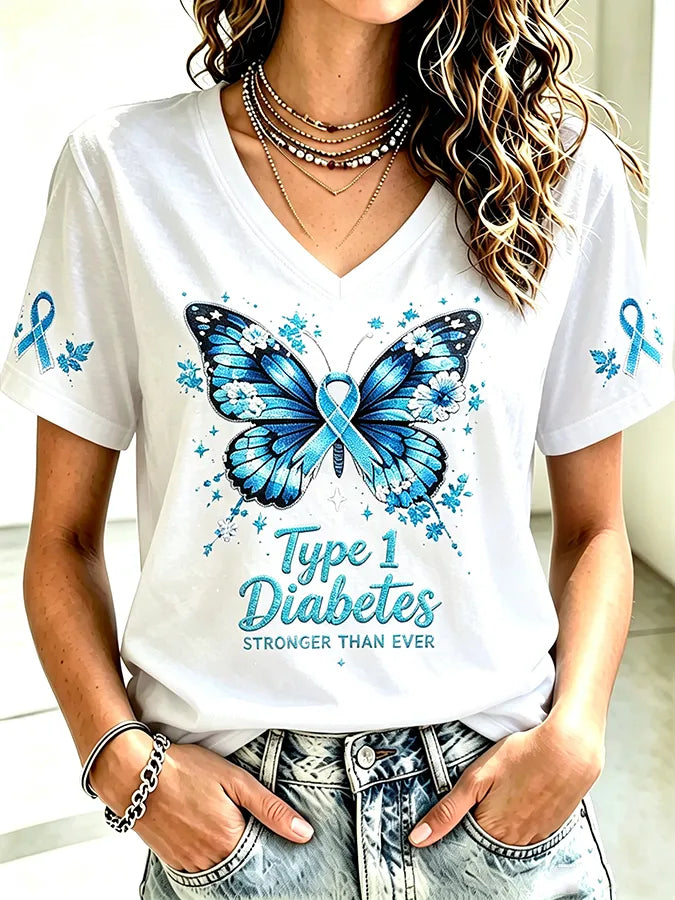 Women's Diabetes Awareness Print Top