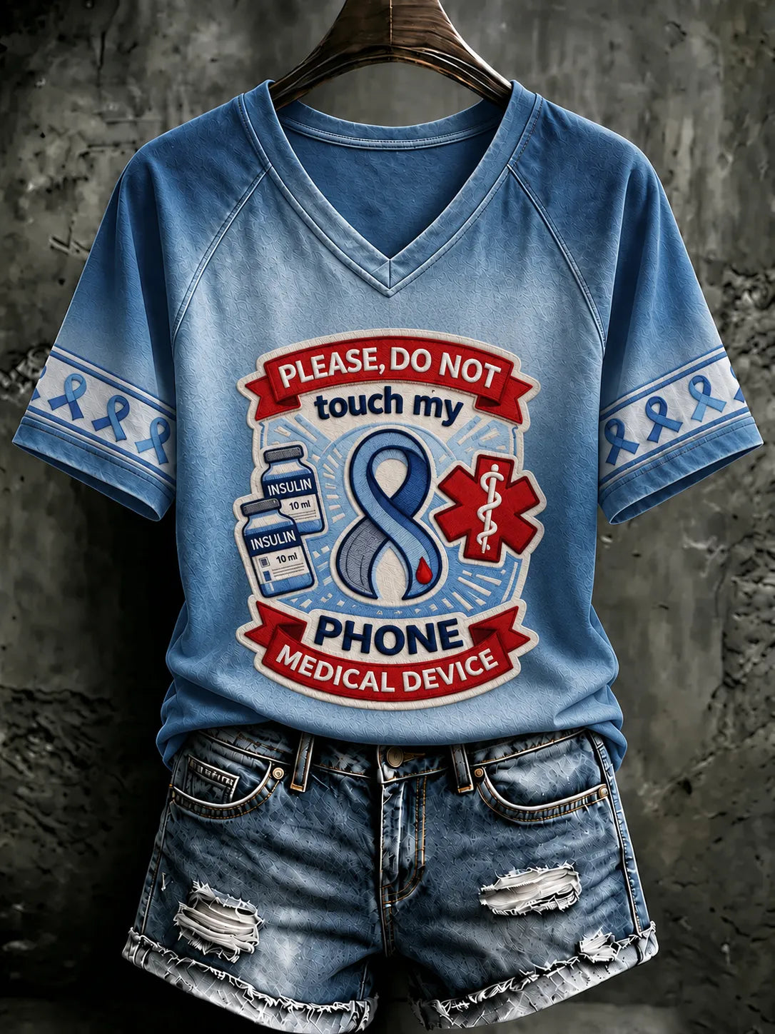 Women'S Diabetes Awareness Print T-Shirt