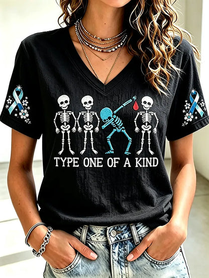 Women's Diabetes Awareness Print Top