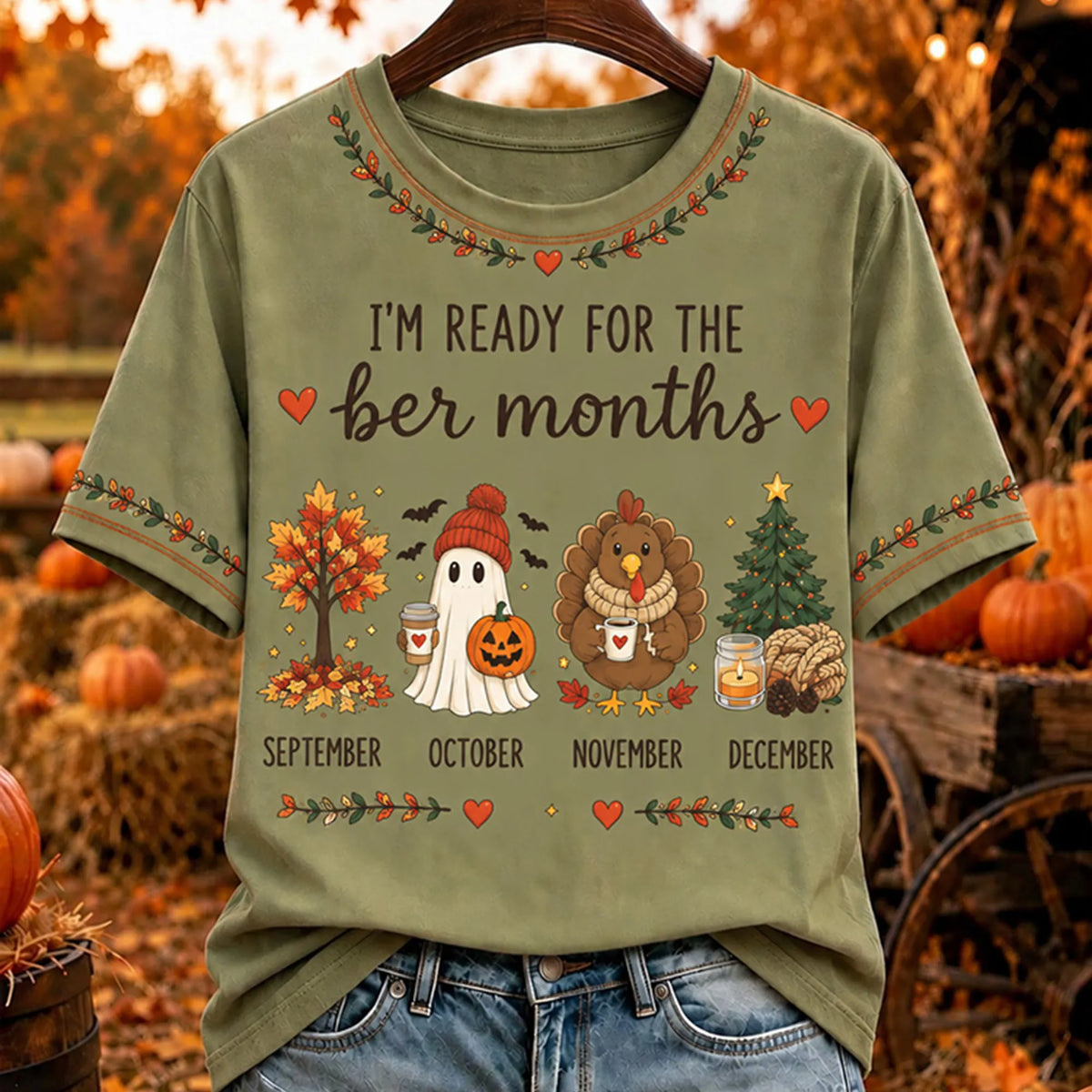 Women's I'm Ready For The Ber Months Cute Print T‑shirt