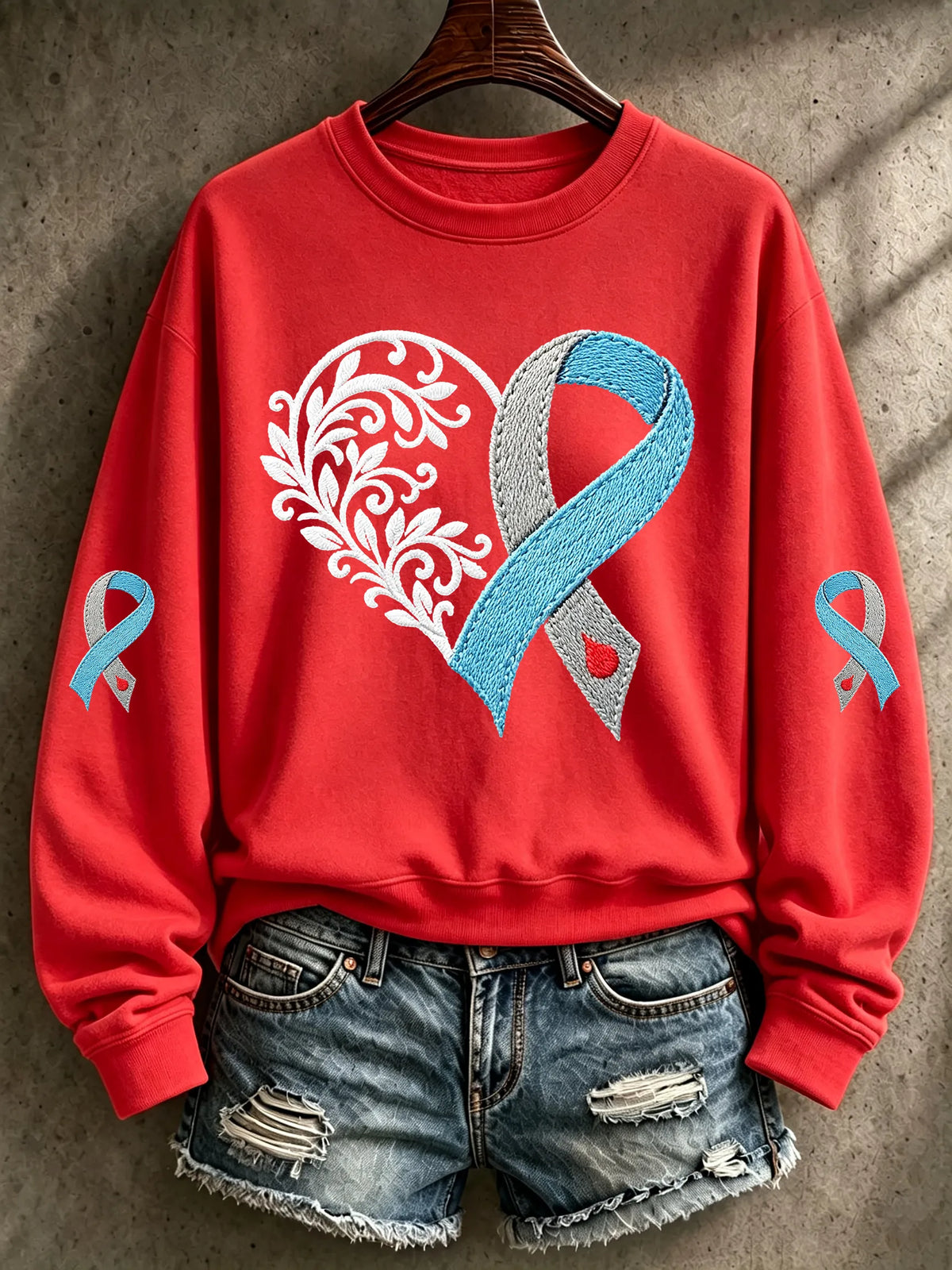 Women's Casual Printed Long-Sleeve Sweatshirt