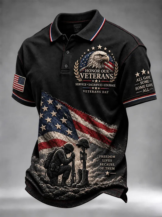 🎖️Men's Veterans Day Printed Waffle Top