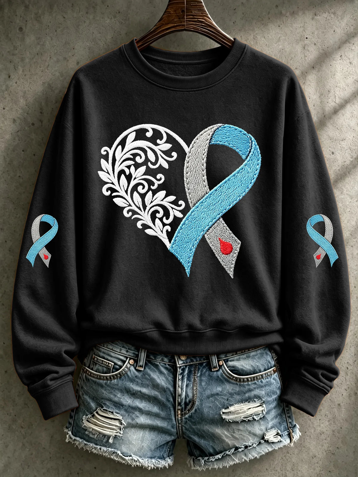 Women's Casual Printed Long-Sleeve Sweatshirt