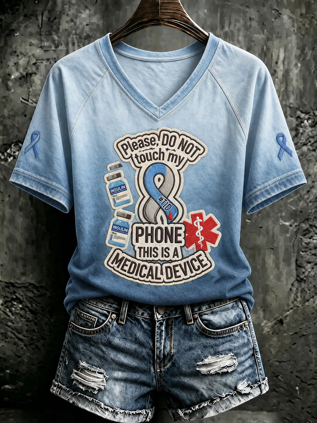 Women'S Diabetes Awareness Print T-Shirt