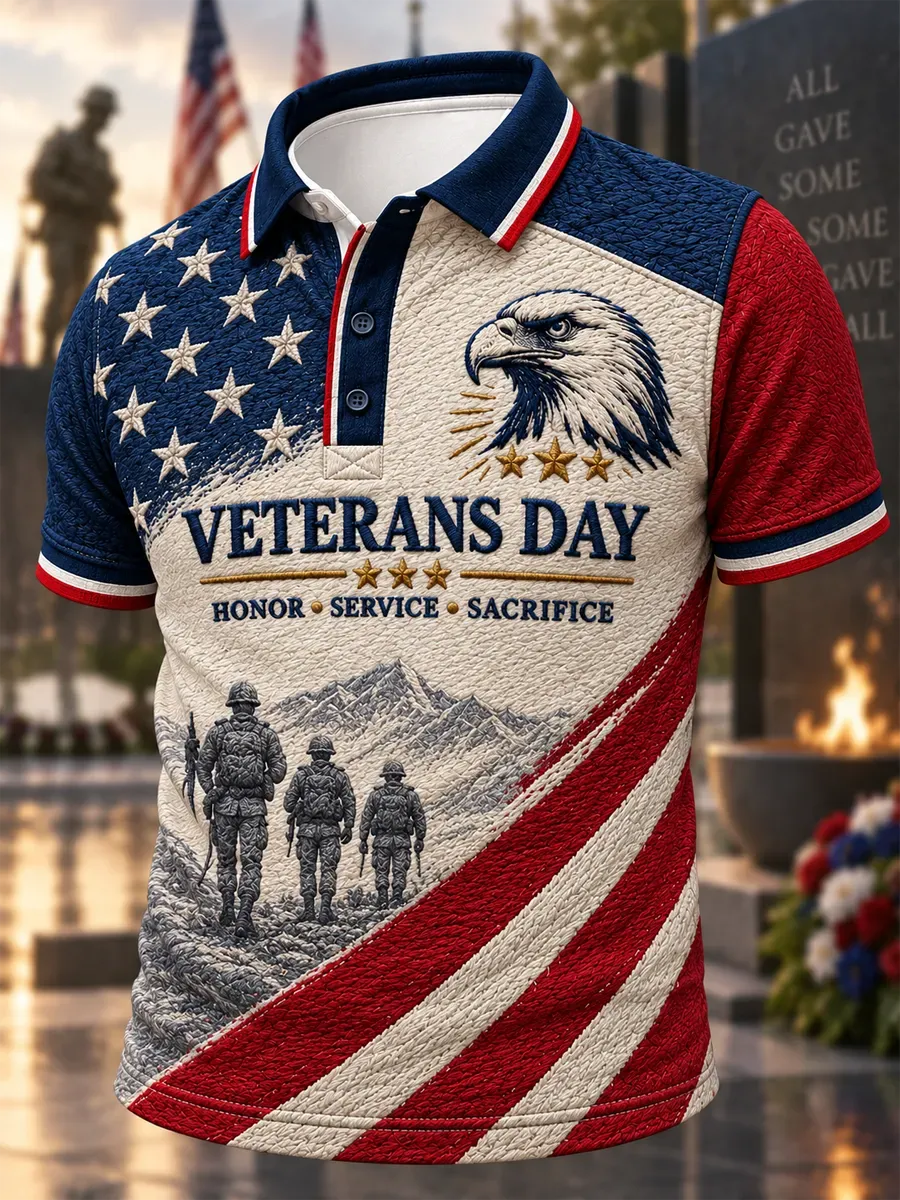 🎖️Men's Veterans Day Printed Waffle Top